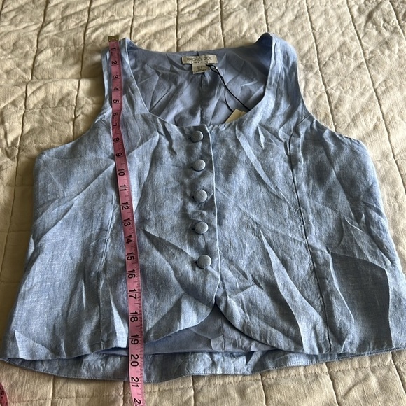 Rachel Zoe Sleeveless Button-Up Vest - Picture 4 of 7